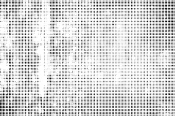 Grunge halftone texture effect dots pattern on white background