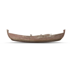 Old Row Boat isolated on transparent background