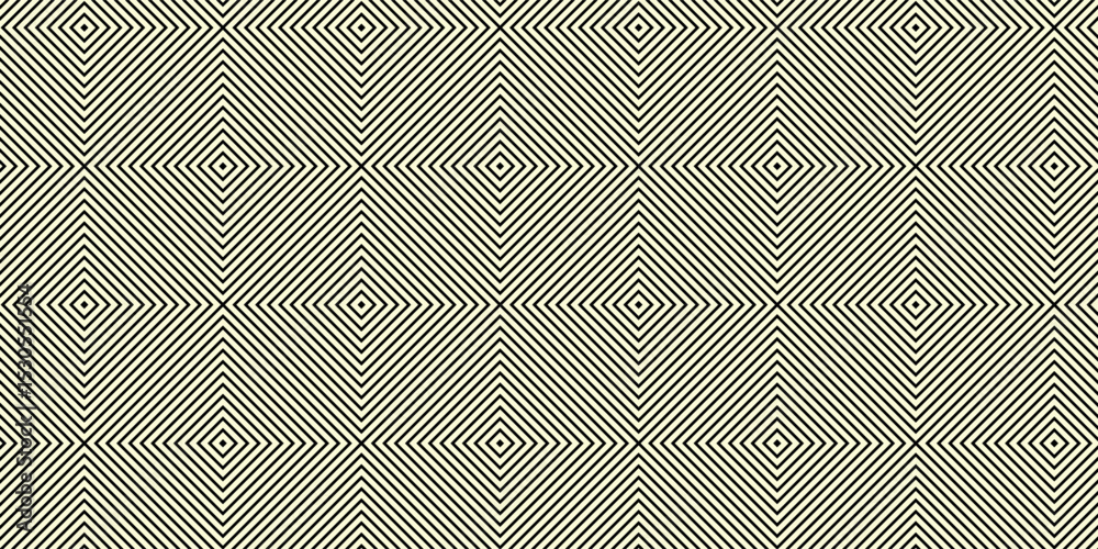 Fototapete Line gepmetric pattern seamless abstract vector design. black line pattern.