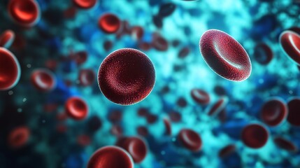 Anemia, blue-turquoise background