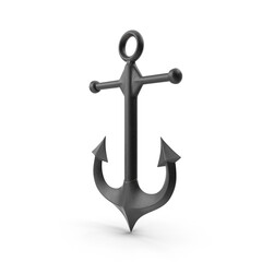 Old Ship Anchor isolated on transparent background