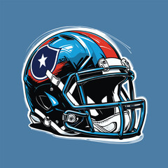 Fototapeta premium vector illustration of american football helmet