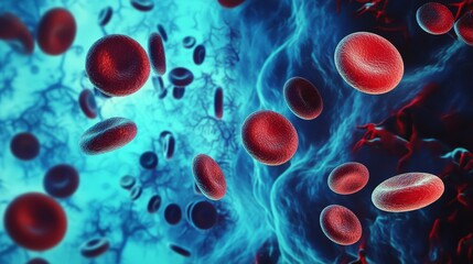 Anemia, blue-turquoise background