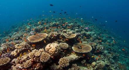 Obraz premium Vibrant Coral Reef Ecosystem Underwater Wonders and Marine Life