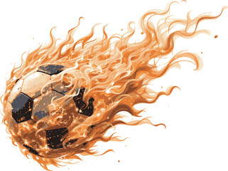 burning soccer ball