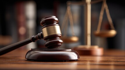 Legal Judgment Gavel and Justice Scales