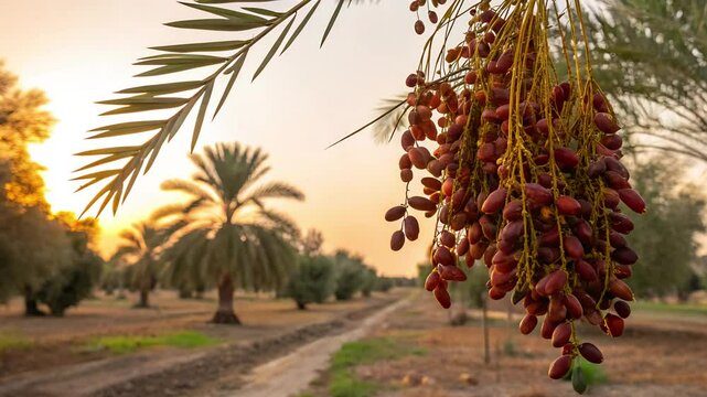 Date fruit farming field.