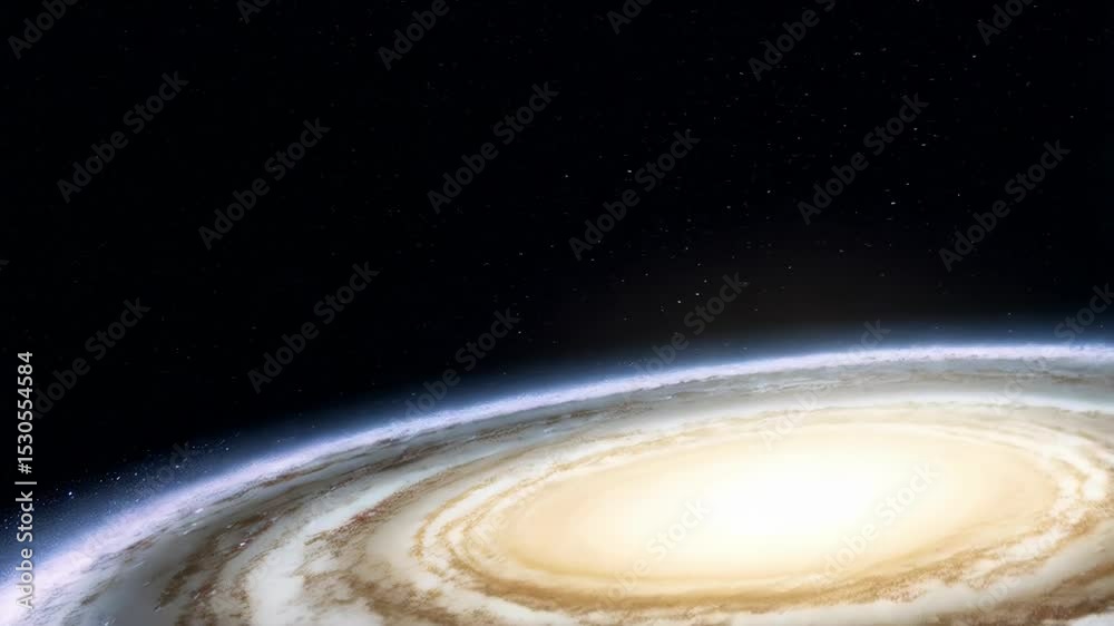 Canvas Prints spectacular spiral galaxy rotating in deep space with bright stars and cosmic dust illuminating its 
