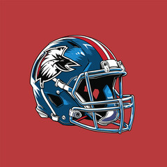 vector illustration of american football helmet