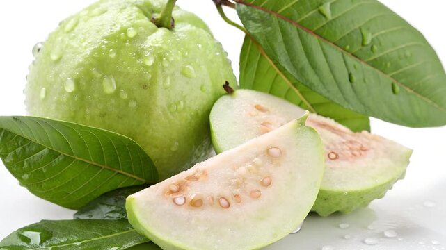 Guava isolated on white background