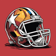 Fototapeta premium vector illustration of american football helmet