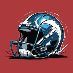 Fototapeta premium vector illustration of american football helmet