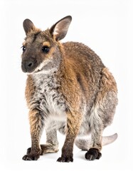 Fototapeta premium Australian kangaroo over white background