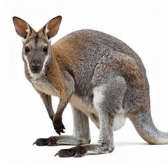 Australian kangaroo over white background