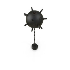 Old Underwater Mine isolated on transparent background