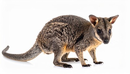Naklejka premium Australian kangaroo over white background