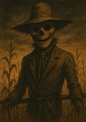 Halloween portrait of a scarecrow
