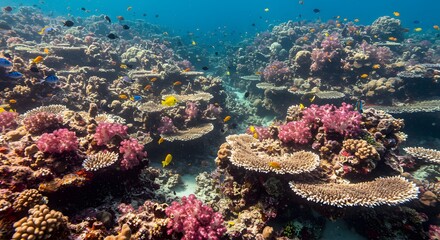 Fototapeta premium Vibrant Coral Reef Ecosystem Underwater Wonders