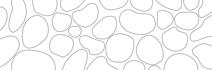 River gravels seamless pattern. Rock debris deposition symbol.