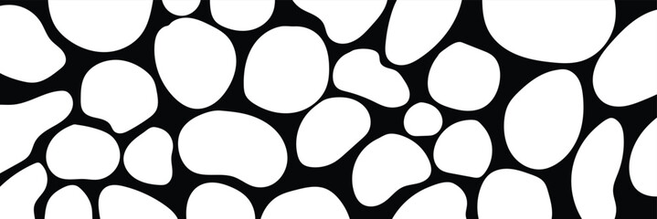 River gravels seamless pattern. Rock debris deposition symbol.