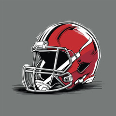 vector illustration of american football helmet