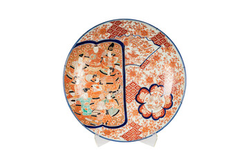letter a made of colorful splashes  Antique Chinese Porcelain Plates 