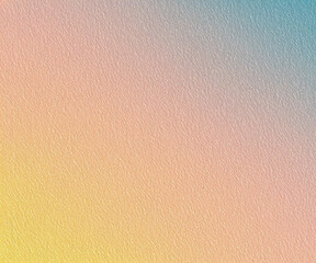 Yellow orange gold coral peach pink brown teal blue abstract background for design. Color gradient, ombre. Matte, shimmer. Grain, rough, noise. Colorful.