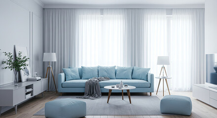 Sophisticated living room showcasing elegant furniture and minimalist d?cor style