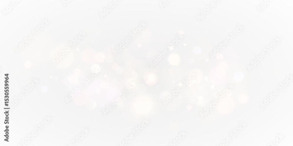 Poster Abstract golden shining bokeh isolated on transparent background.Christmas glowing bokeh confetti and sparkle overlay texture for your design.