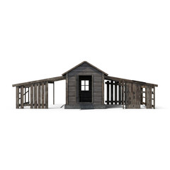 Wooden House isolated on transparent background