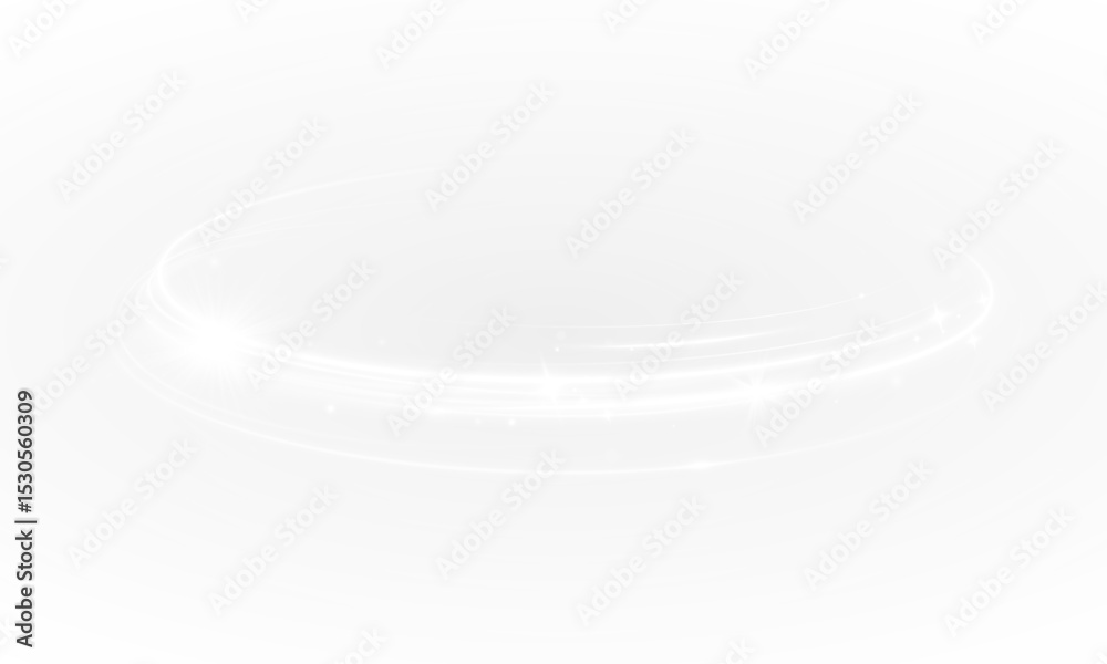 Poster png light white twirl. curve white line light effect.luminous circular light trail.