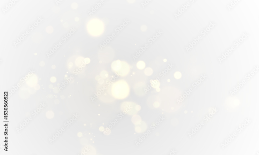 Poster Abstract golden shining bokeh isolated on transparent background.Christmas glowing bokeh confetti and sparkle overlay texture for your design.