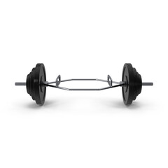 Olympic Hex Weight Lifting Trap Bar with Plates isolated on transparent background