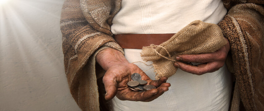Male hands holding a bag