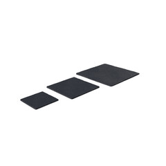 Rectangular slate serving plate isolated on transparent background