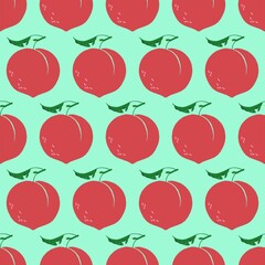 seamless pattern with peach