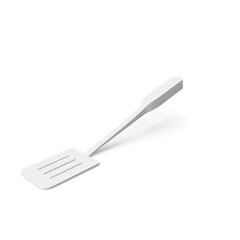White spatula kitchen utensil isolated on transparent background