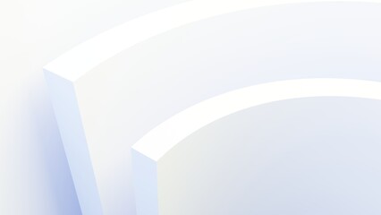 3D Abstract Layered White Color Background Illustration