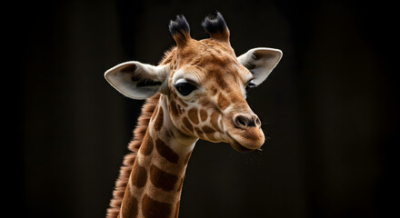 Giraffe close-up wildlife animal portrait