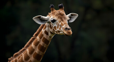 Obraz premium Giraffe portrait closeup in natural lighting
