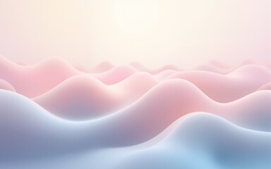 Soft rhythmic waves flowing in pastel shades, seamless and calming, peaceful background, calming rhythms background, minimalist abstract art for stress relief. High quality