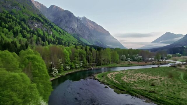 Merced River And Rapids, Yosemite National Park In California Sierra Nevada Video
