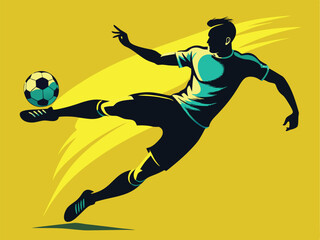 Fototapeta premium Soccer Player Kick Action