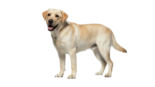 golden retriever isolated on white