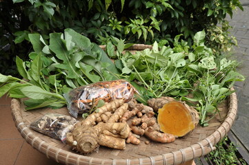 The benefits of traditional turmeric and ginger herbal medicine for health, ranging from...