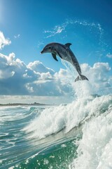 Dolphin Leaping Ocean Wave: Stunning Wildlife Photography