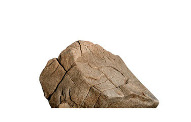 Rock stones isolated on background,Brown Rock Cliff with rough texture surface,Natural stone formation located part of the mountain,Broken Edge of a Chunk of Rock Sea