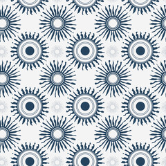 Seamless pattern with decorative circles. Light background