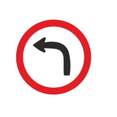 No left turn sign