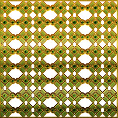 seamless geometric pattern 3d green gold